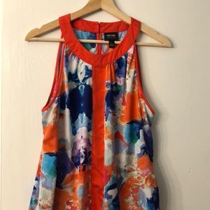 Beautiful multi coloured abstract floral tank